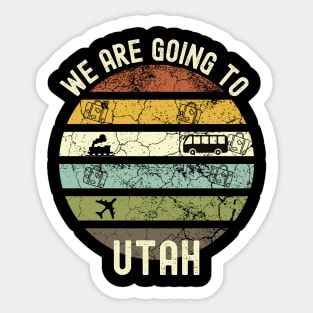 We Are Going To Utah, Family Trip To Utah, Road Trip to Utah, Holiday Trip to Utah, Family Reunion in Utah, Holidays in Utah, Vacation in Sticker